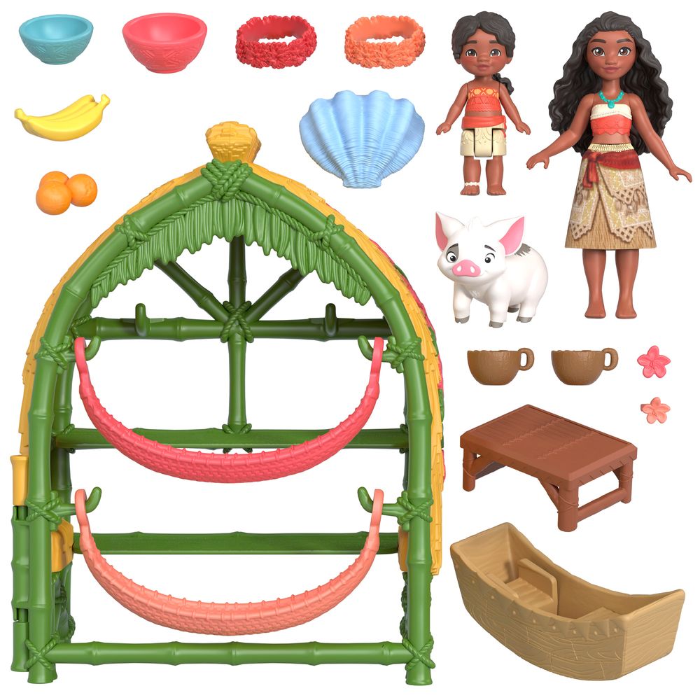 Moana 2 Casa Moana e Simea com Pua e Acessórios - Mattel - Imagem 3