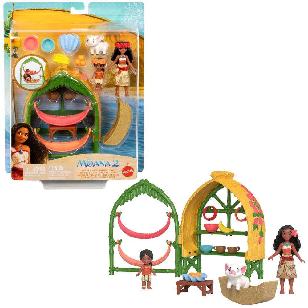 Moana 2 Casa Moana e Simea com Pua e Acessórios - Mattel - Imagem 8