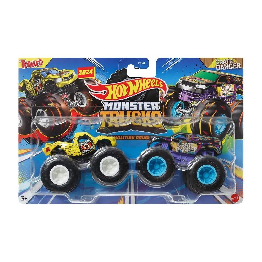 Hot Wheels Monster Trucks Totaled e Crate Danger - Mattel