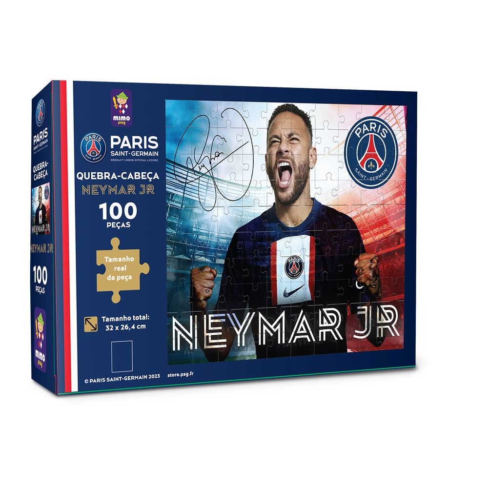 Quebra-Cabeça Colecionável PSG Neymar 100 Peças - Mimo - Imagem 3