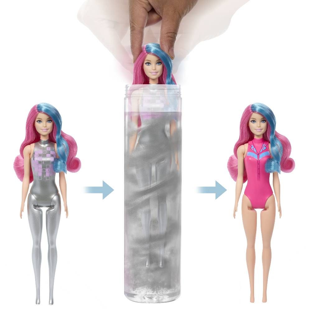 Barbie Color Reveal Boneca Moda Disco Star Cowgirl - Mattel - Imagem 3