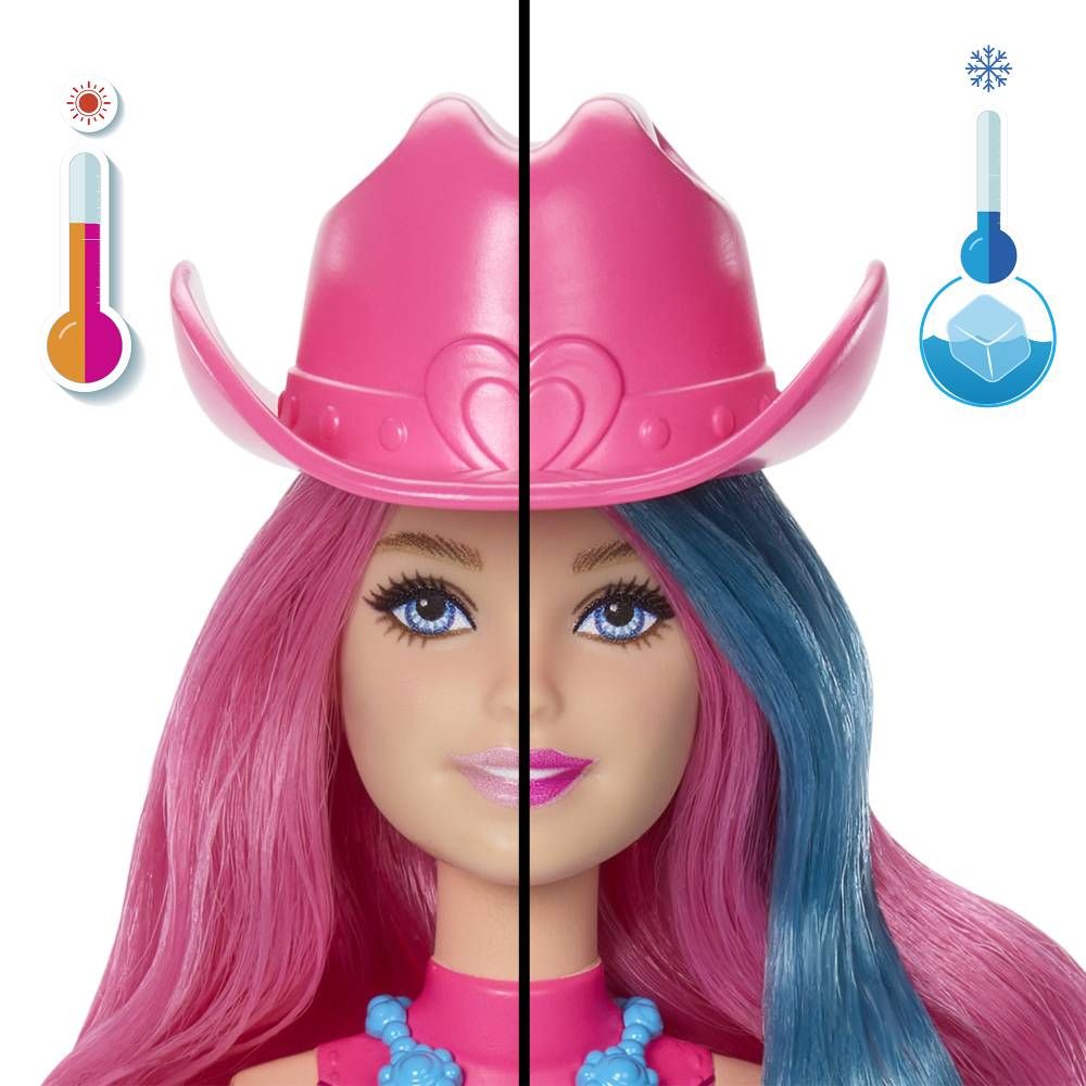 Barbie Color Reveal Boneca Moda Disco Star Cowgirl - Mattel - Imagem 5