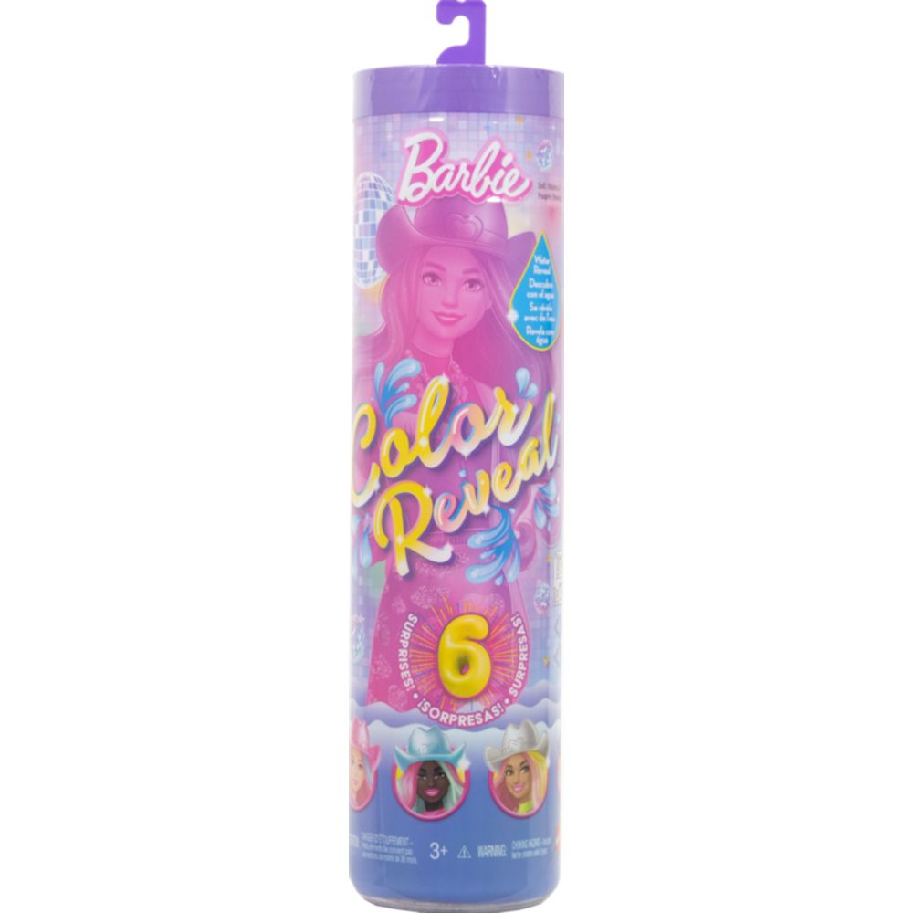 Barbie Color Reveal Boneca Moda Disco Star Cowgirl - Mattel - Imagem 6