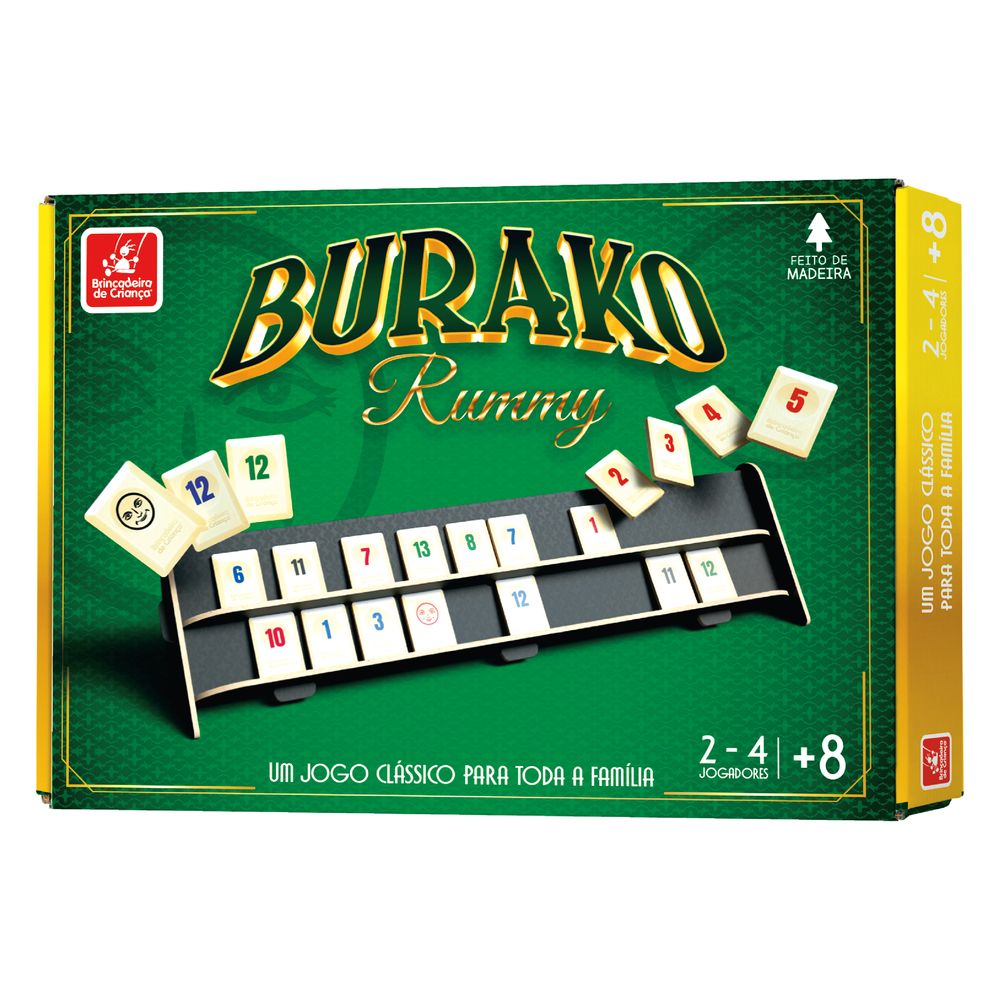 Jogo Burako Rummy - Brincadeira de Criança