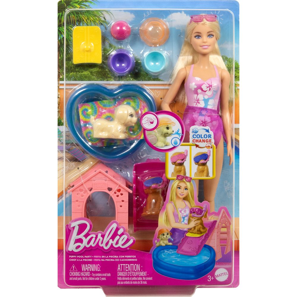 Barbie Festa na Piscina com Cachorrinhos - Mattel - Imagem 4