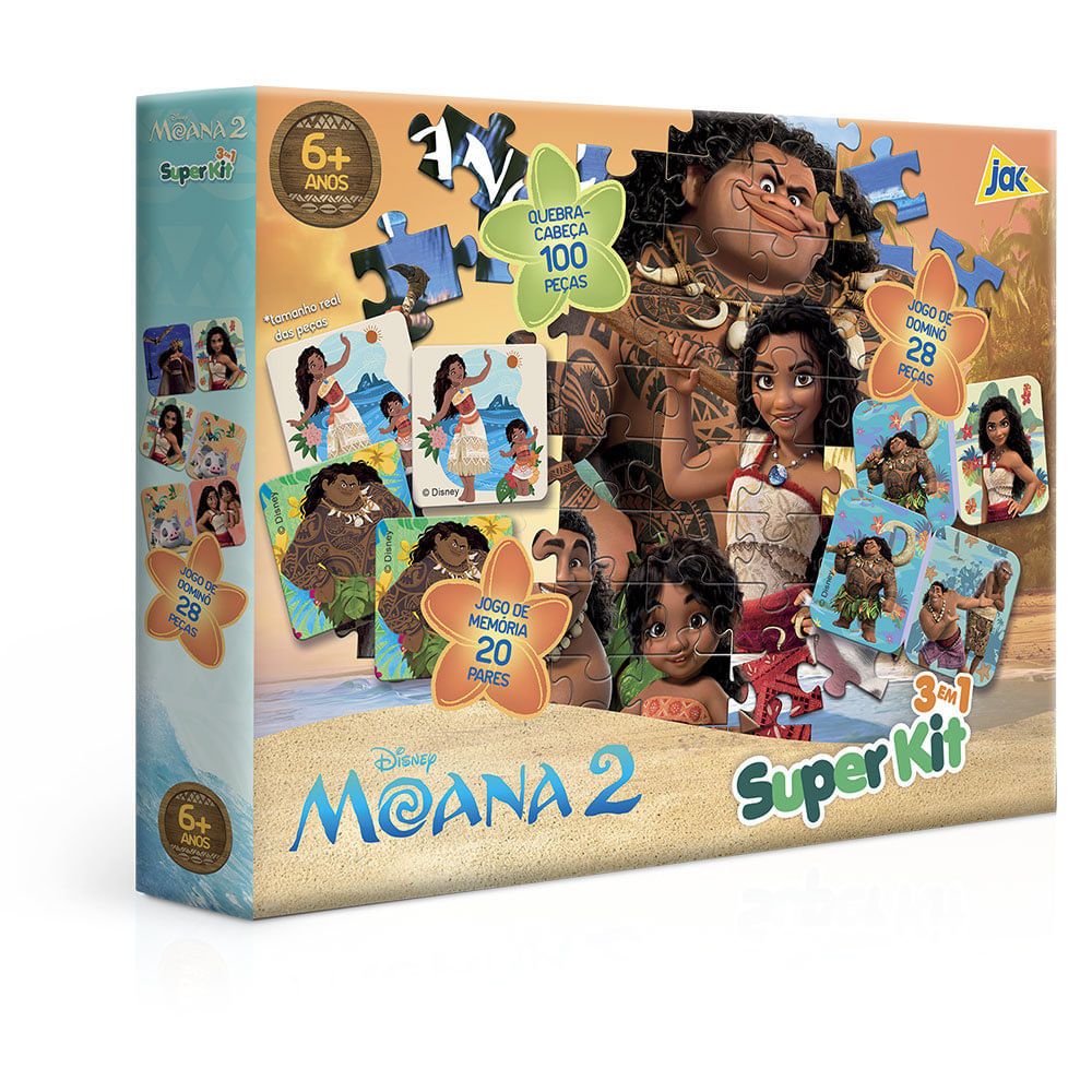 Super Kit Moana com 3 Jogos - Toyster