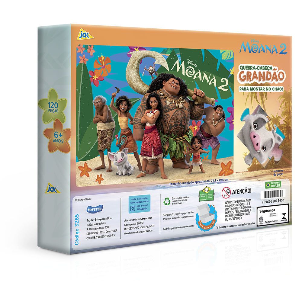 Quebra-Cabeça Moana 2 Grandão - Toyster - Imagem 4