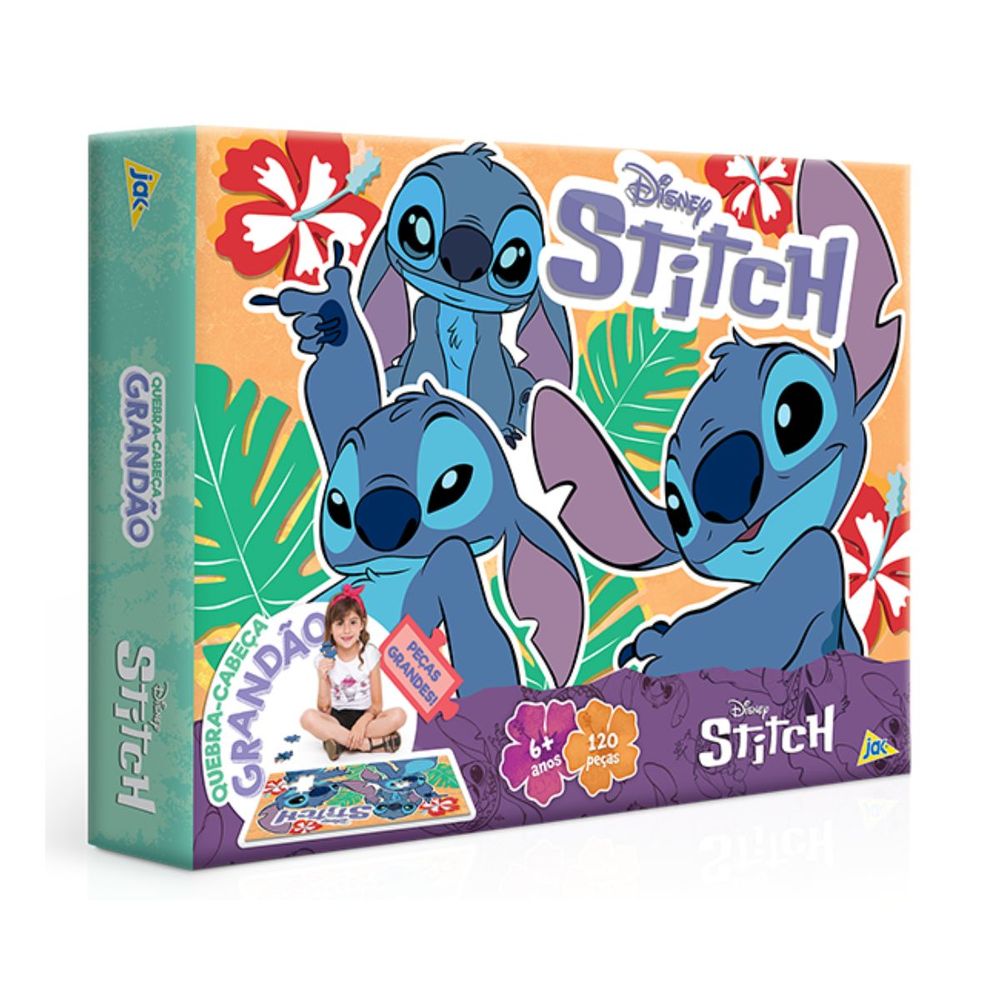 Quebra-Cabeça Stitch Grandão 120 Peças - Toyster