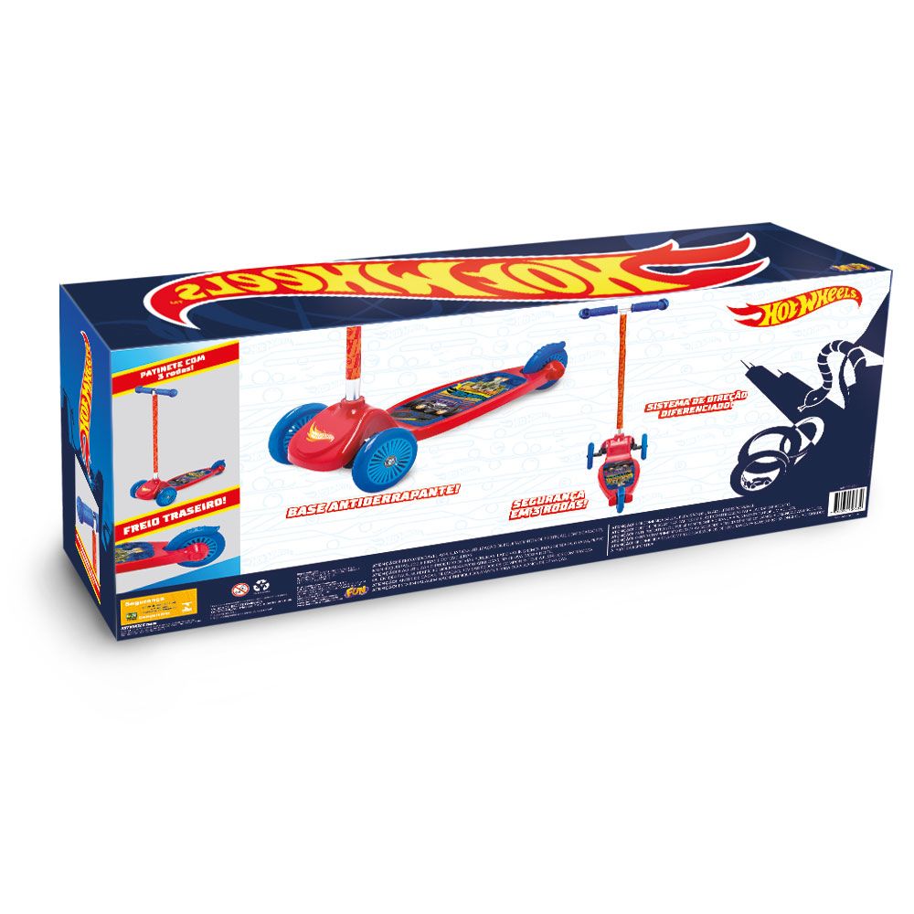 Hot Wheels Patinete 3 Rodas - Fun Divirta-se - Imagem 6