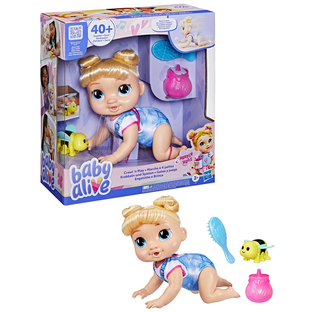 Baby Alive Engatinha e Brinca Loira - Hasbro - Imagem 4
