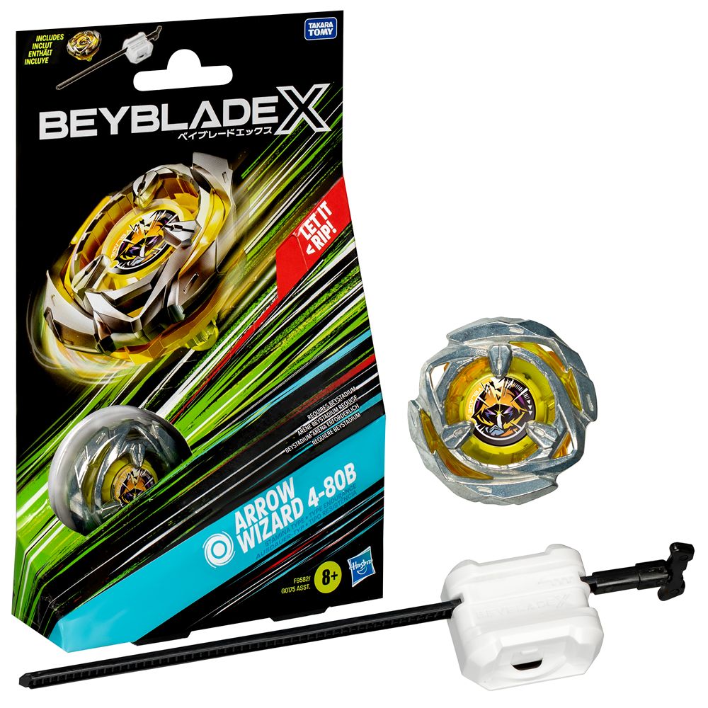 Pião Beyblade X Arrow Wizard com Lançador - Hasbro