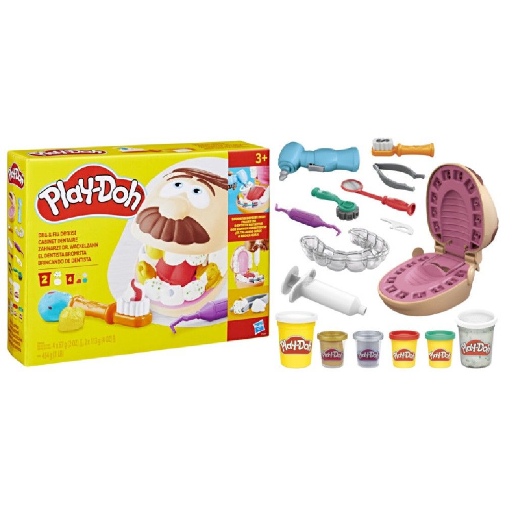 Massa de Modelar PlayDoh Brincando de Dentista - Hasbro