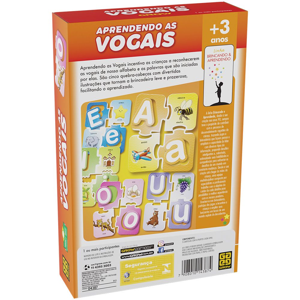 Jogo Aprendendo as Vogais - Grow - Imagem 4