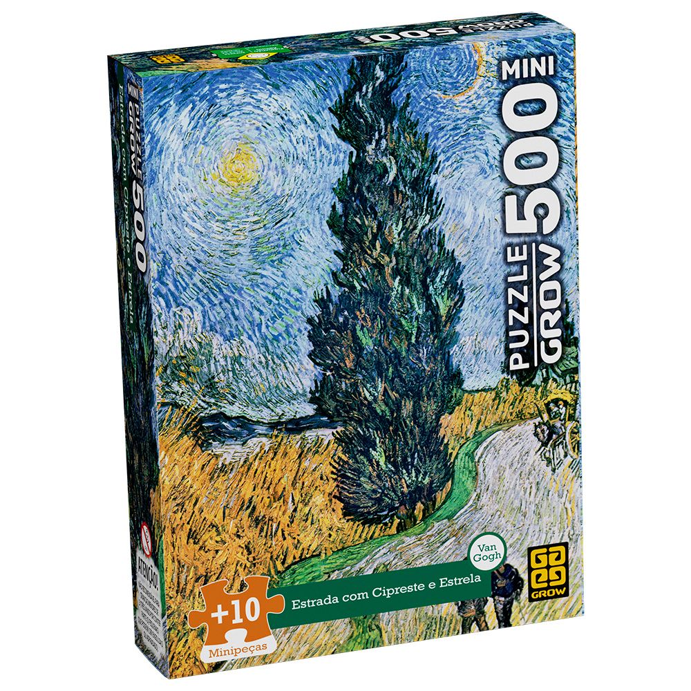 Puzzle 500 Peças Mini Estrada com Cipreste e Estrela - Grow