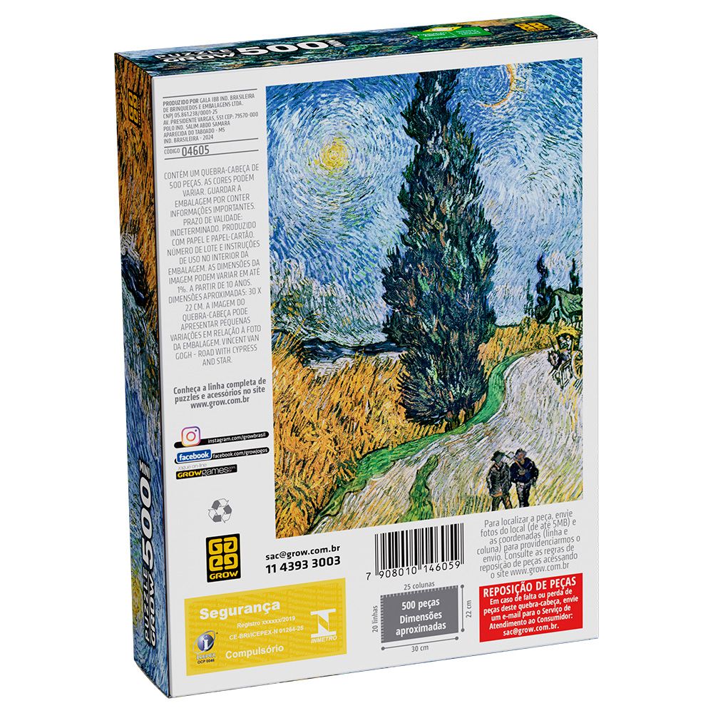 Puzzle 500 Peças Mini Estrada com Cipreste e Estrela - Grow - Imagem 3