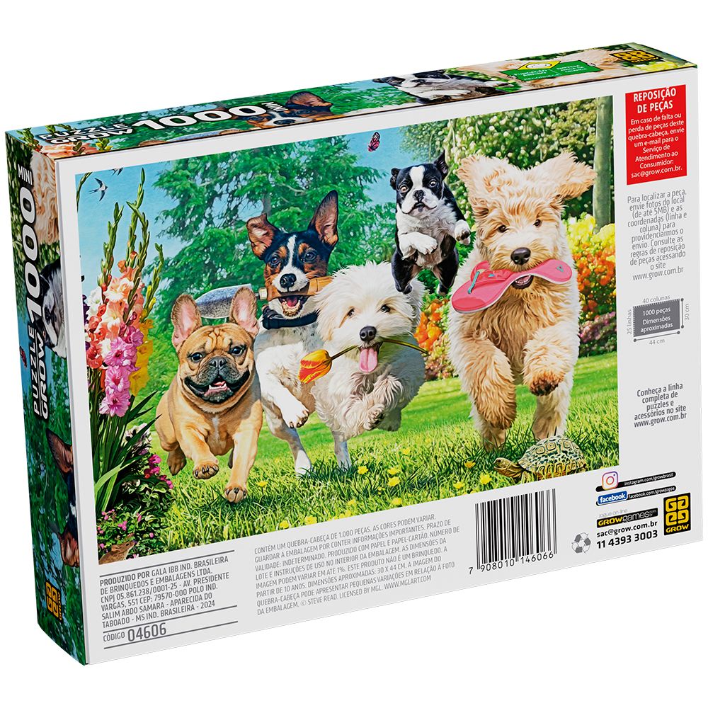 Puzzle 1000 Peças Mini Corrida Canina - Grow - Imagem 3