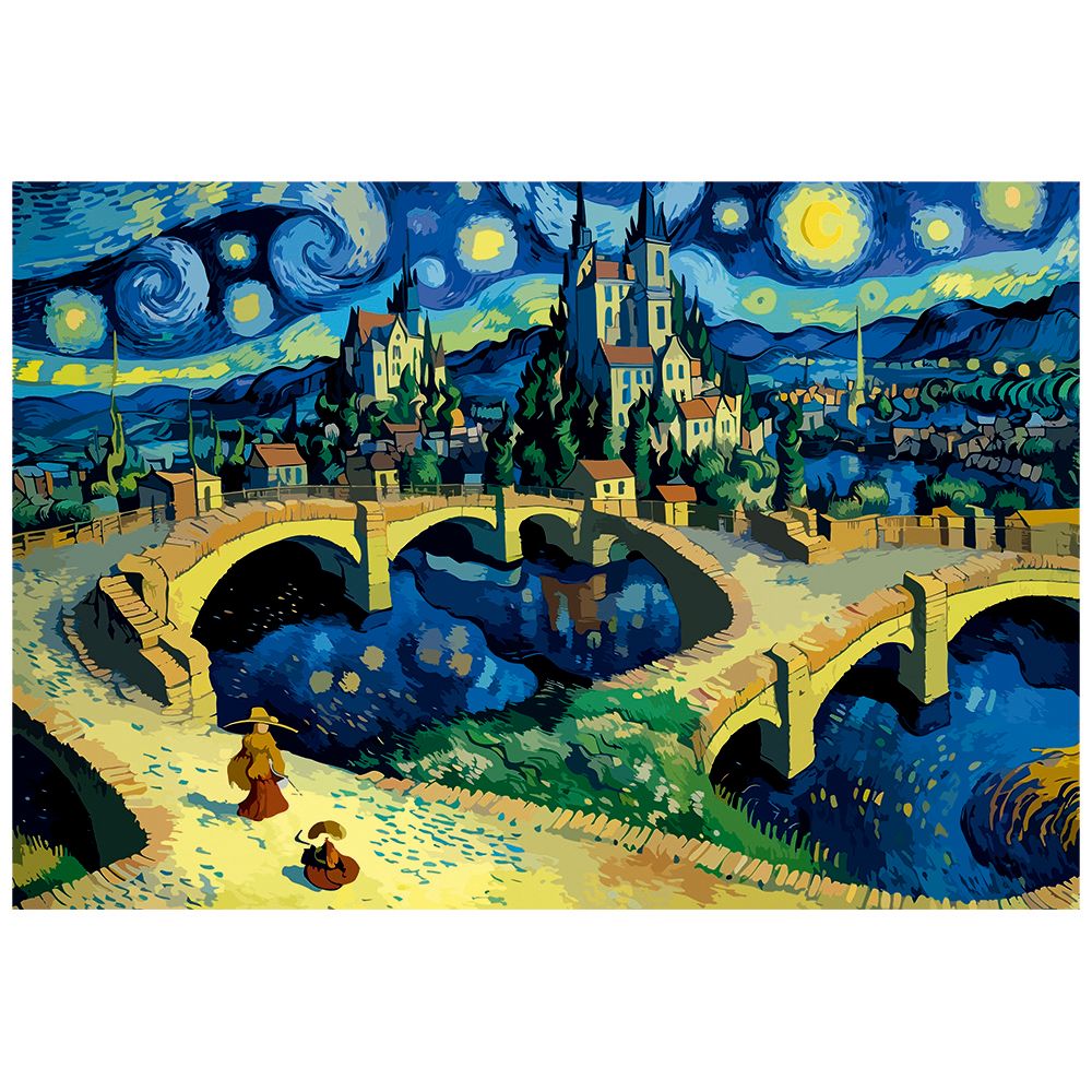 Puzzle 1000 Peças Mini Noite Estrelada 2.0 - Grow - Imagem 2