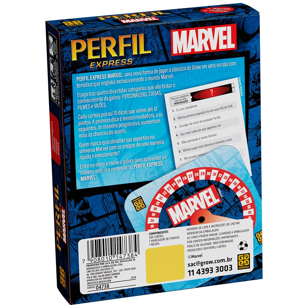 Jogo Perfil Express Marvel - Grow - Imagem 3