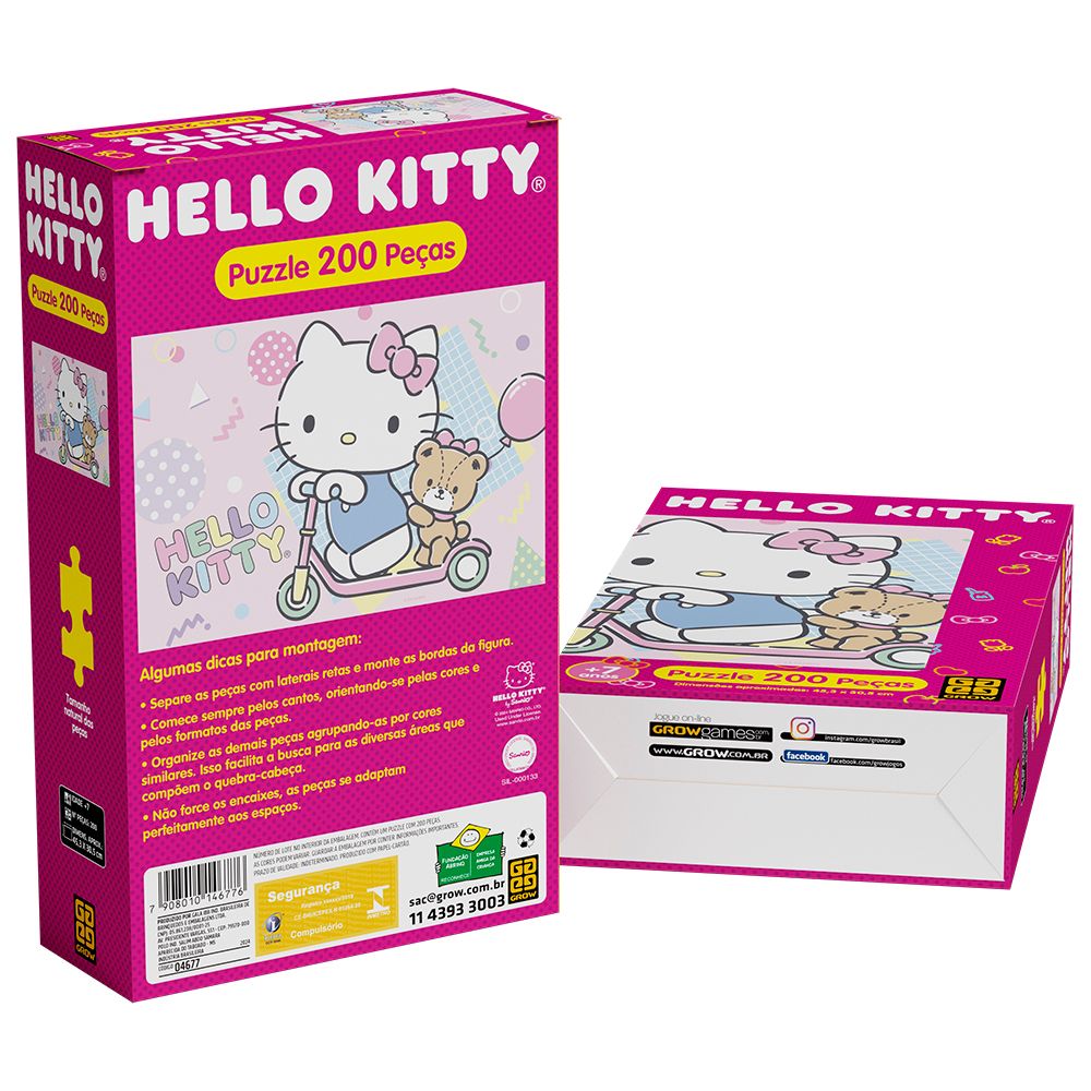 Puzzle 200 Peças Hello Kitty - Grow - Imagem 3