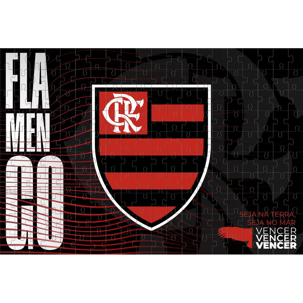 Quebra-Cabeça Flamengo Brasão 200 Peças - Mimo - Imagem 2