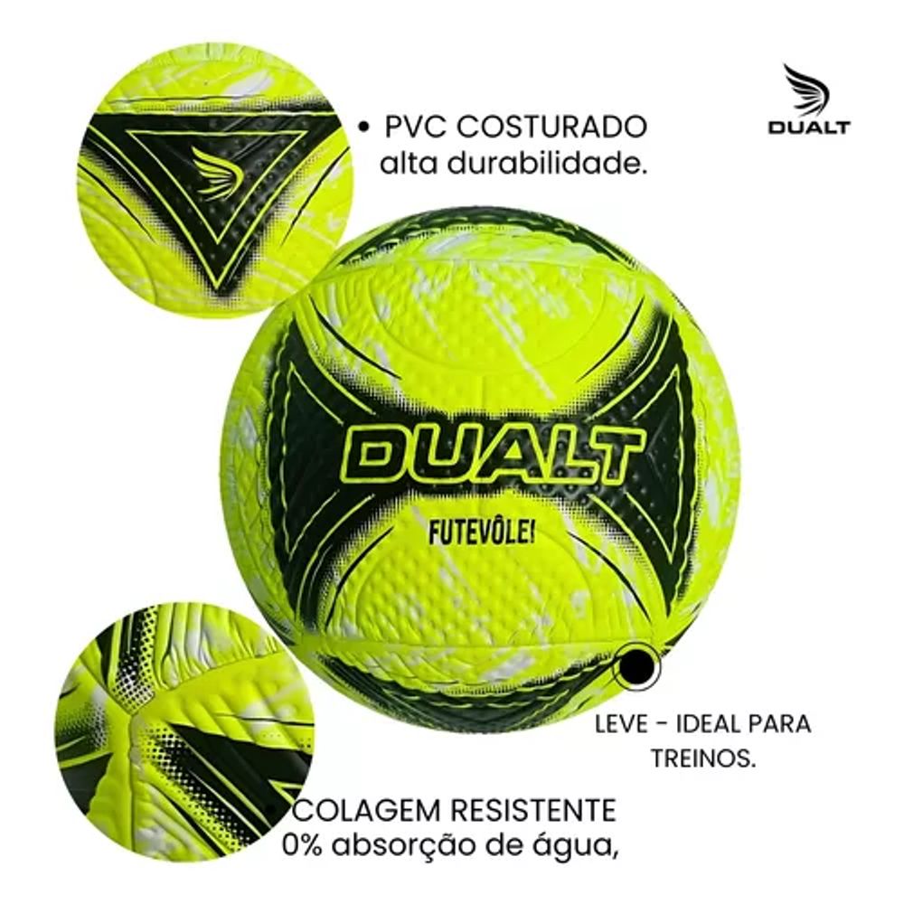 Bola Dualt Futevôlei Amarela - Topper - Imagem 3