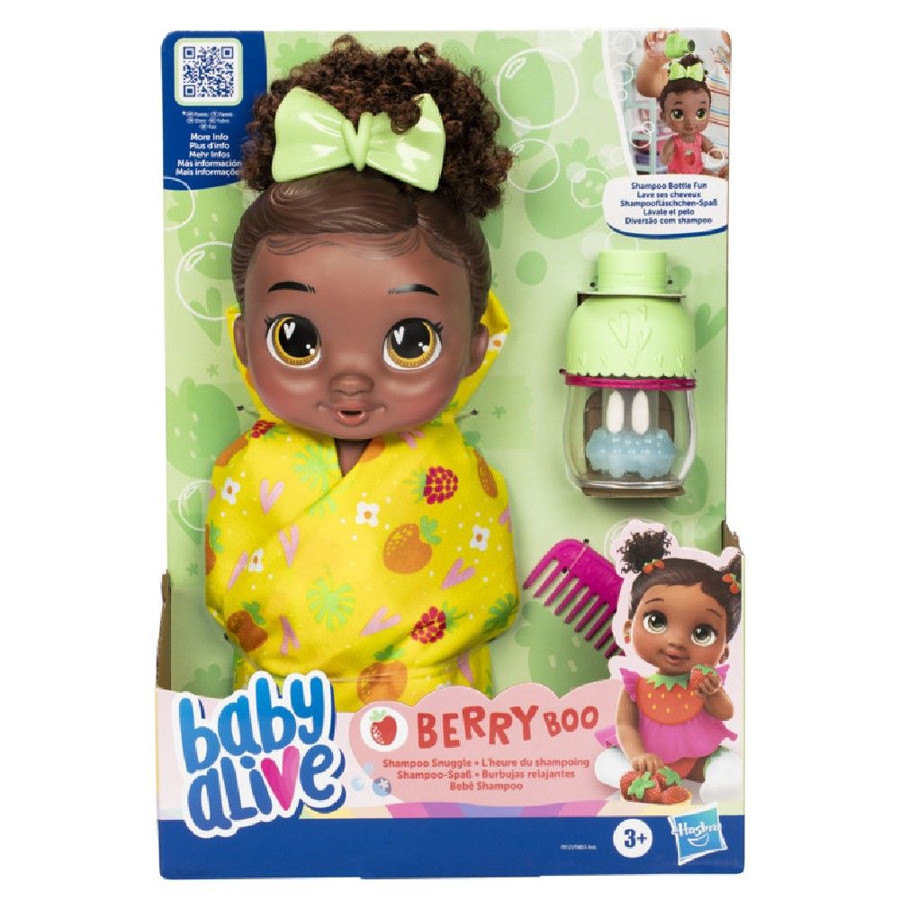 Baby Alive Bebê Shampoo Berry Boo Negra - Hasbro - Imagem 3