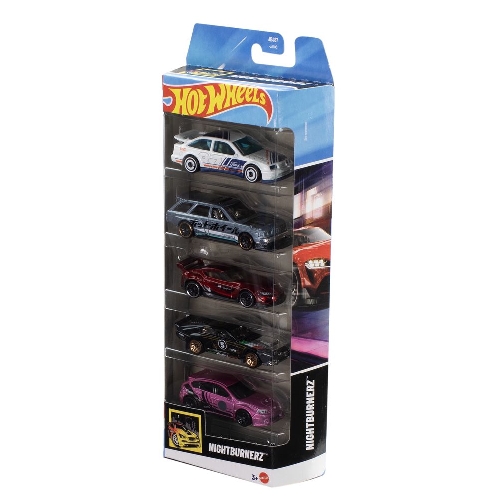 Hot Wheels Pacote 5 Veículos Nightburnerz - Mattel - Imagem 2
