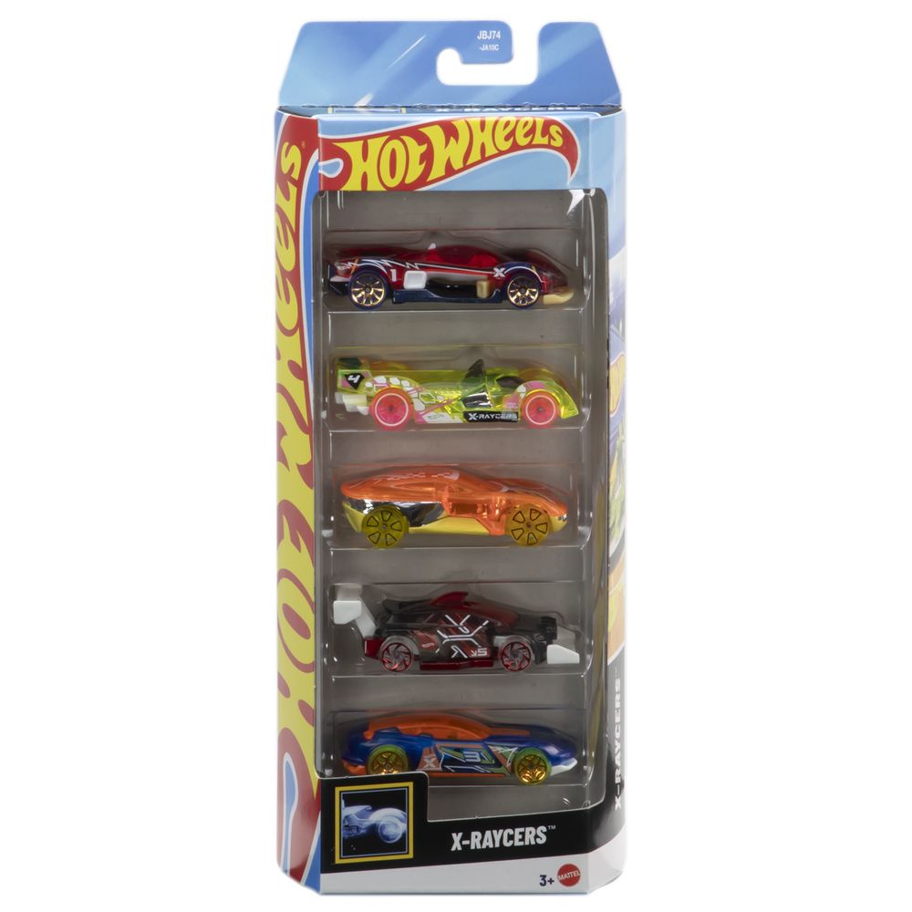Hot Wheels Pacote 5 Veículos X-Raycers - Mattel