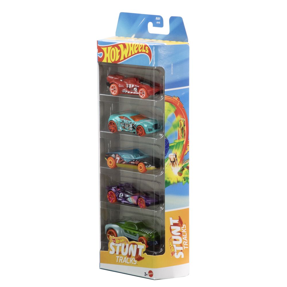 Hot Wheels Pacote 5 Veículos Stunt Tracks - Mattel - Imagem 2