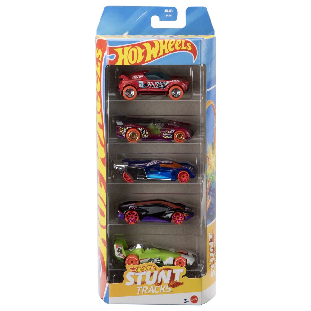 Hot Wheels Pacote 5 Veículos Stunt - Mattel
