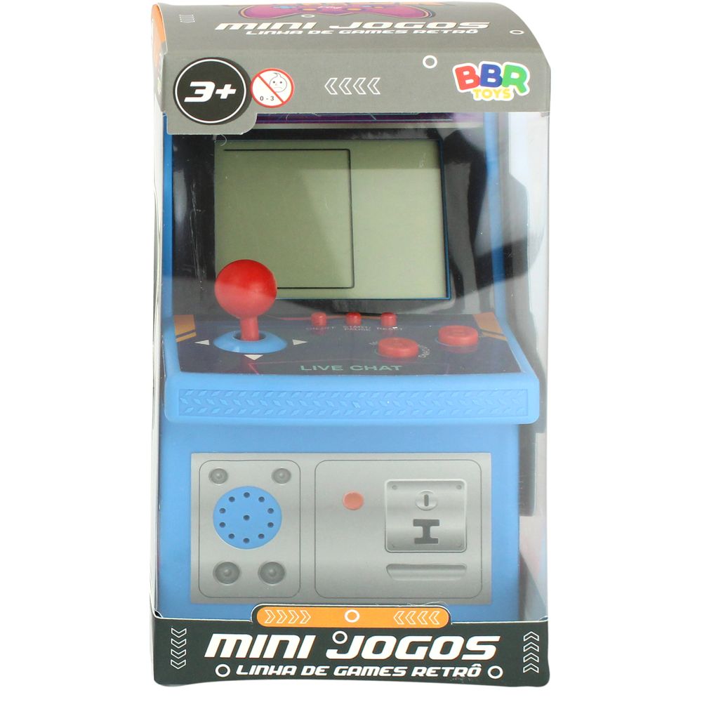 Jogo Mini Fliperama Retro Portátil Azul - BBR Toys - Imagem 3