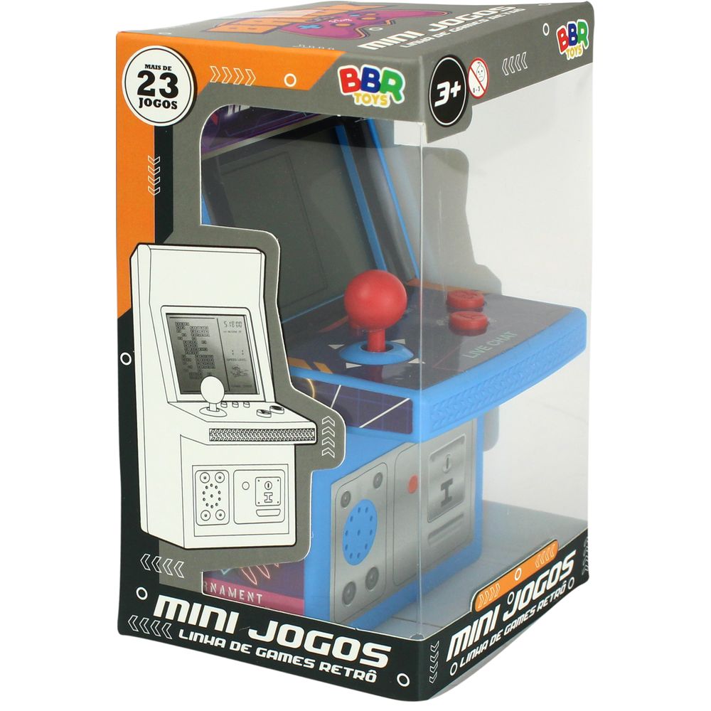 Jogo Mini Fliperama Retro Portátil Azul - BBR Toys - Imagem 4