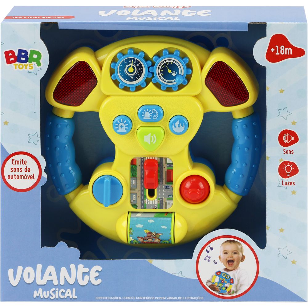 Volante Musical Amarelo - BBR Toys - Imagem 3