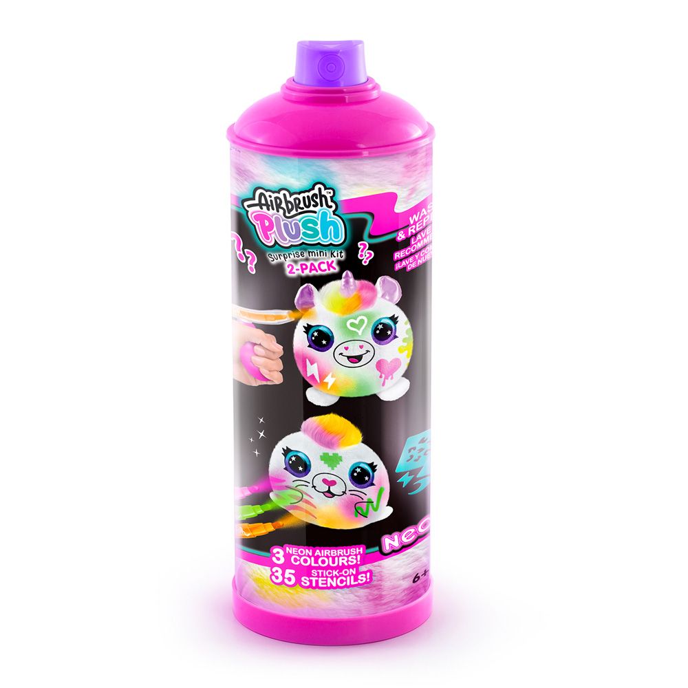 Fun 2 Mini Pelúcias Neon Surpresa Airbrush - Fun Divirta-se