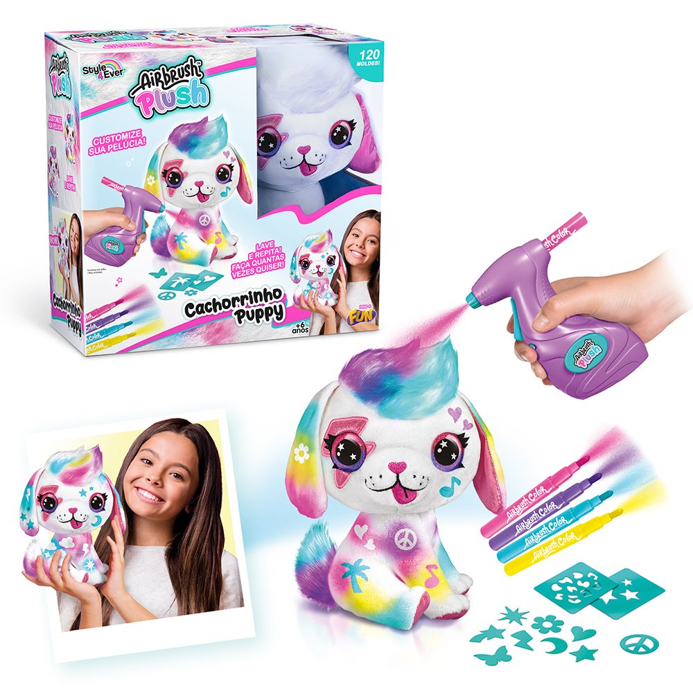 Fun Pelúcia Cachorrinho Puppy Airbrush - Fun Divirta-se