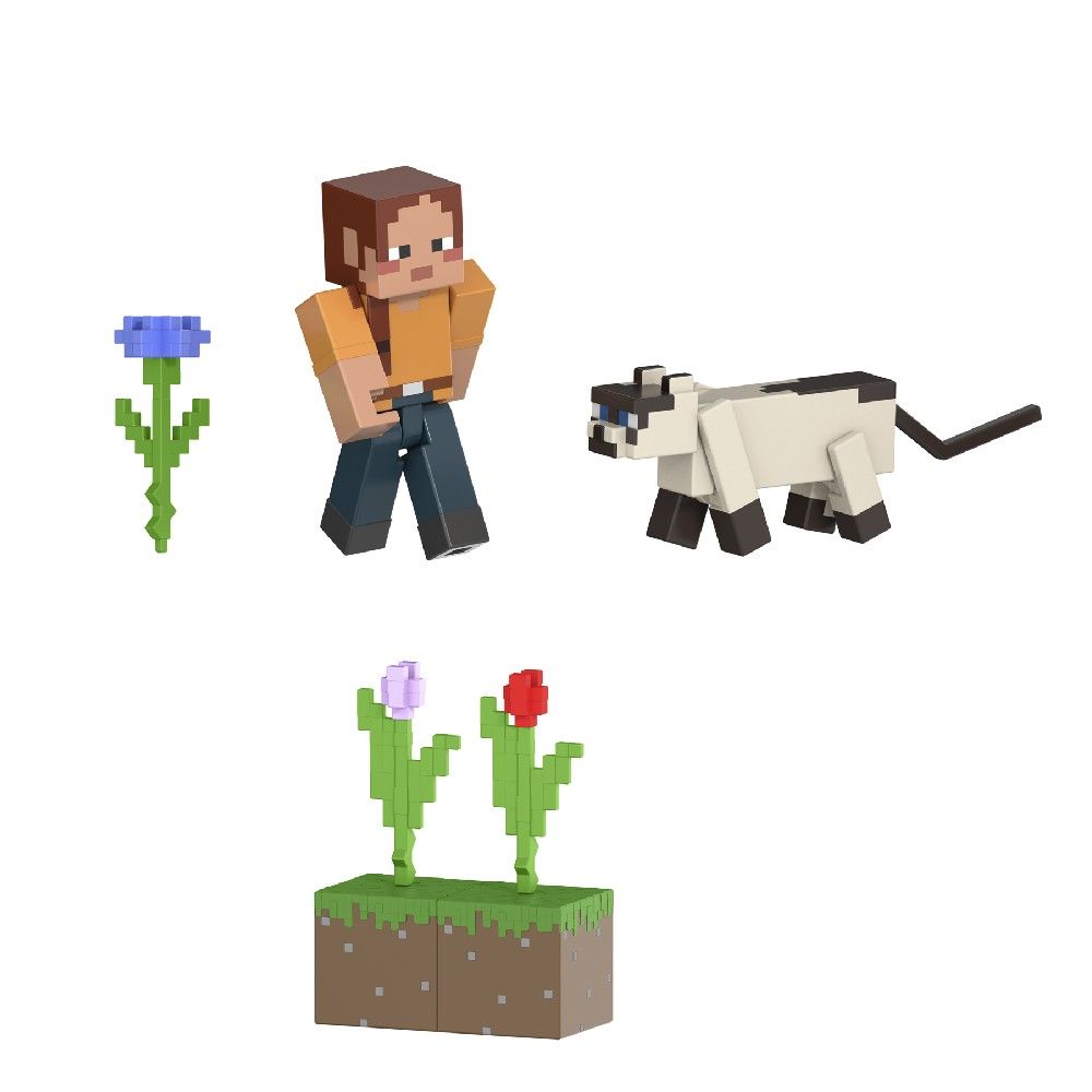Minecraft Vanilla 2 Figuras Ari Errante do Campo - Mattel - Imagem 2