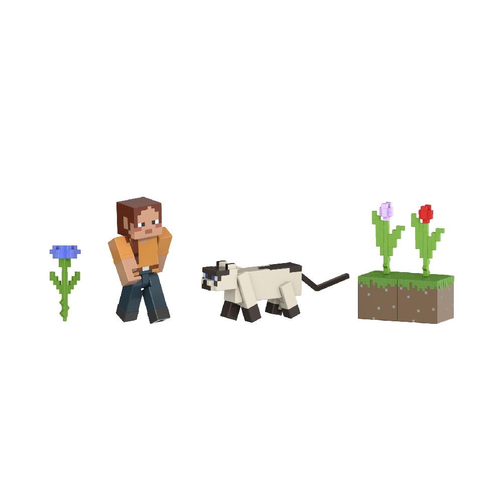 Minecraft Vanilla 2 Figuras Ari Errante do Campo - Mattel - Imagem 3