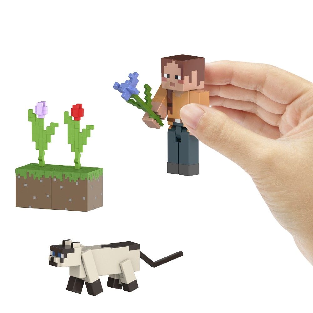 Minecraft Vanilla 2 Figuras Ari Errante do Campo - Mattel - Imagem 5