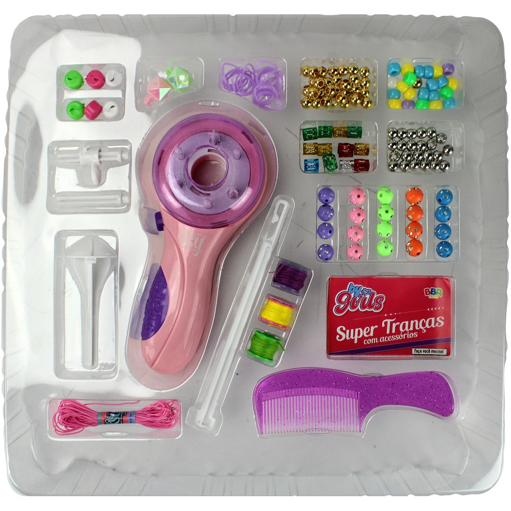 Super Tranças com Acessórios Rosa - BBR Toys - Imagem 2