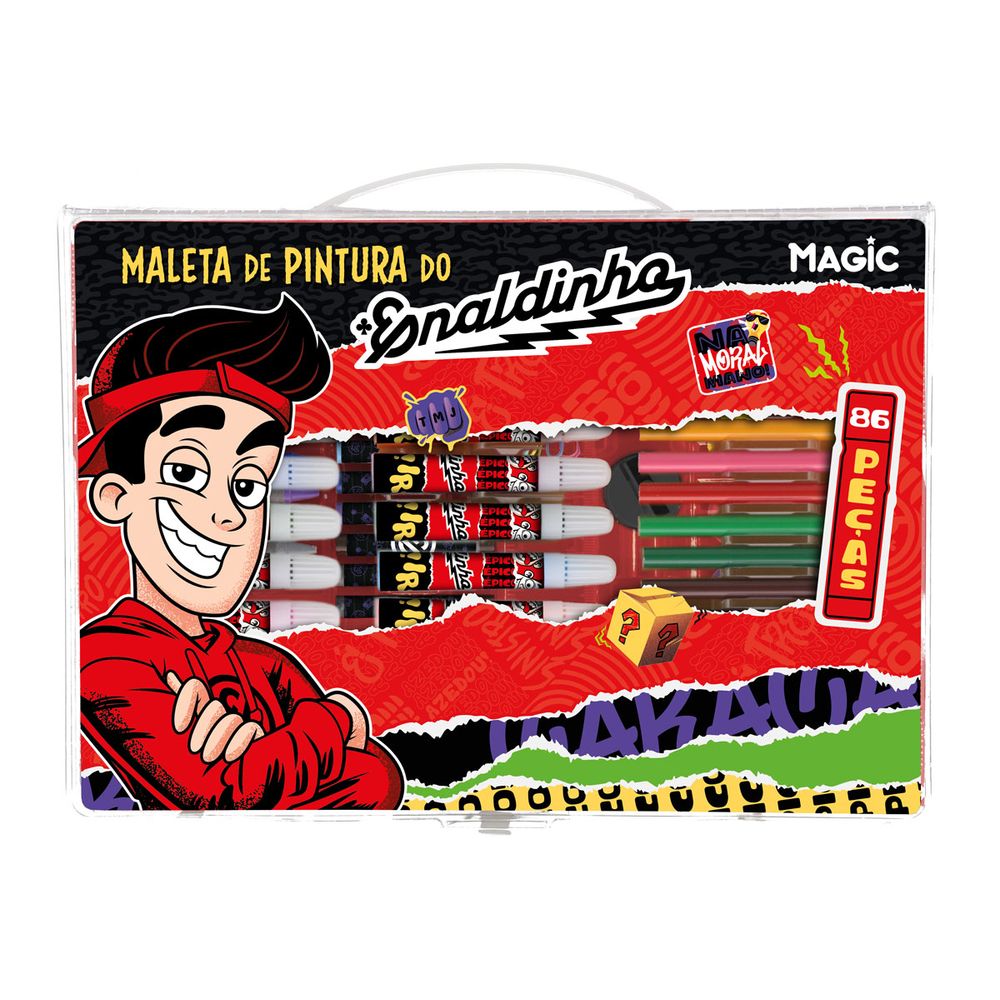 Enaldinho Maleta Kit de Pintura 86 Peças - Ciranda Cultural