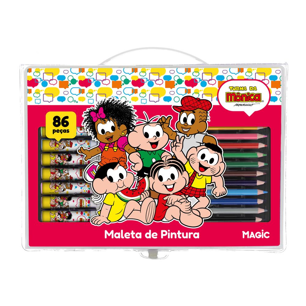 Turma da Mônica Maleta Pintura 86 Peças - Ciranda Cultural
