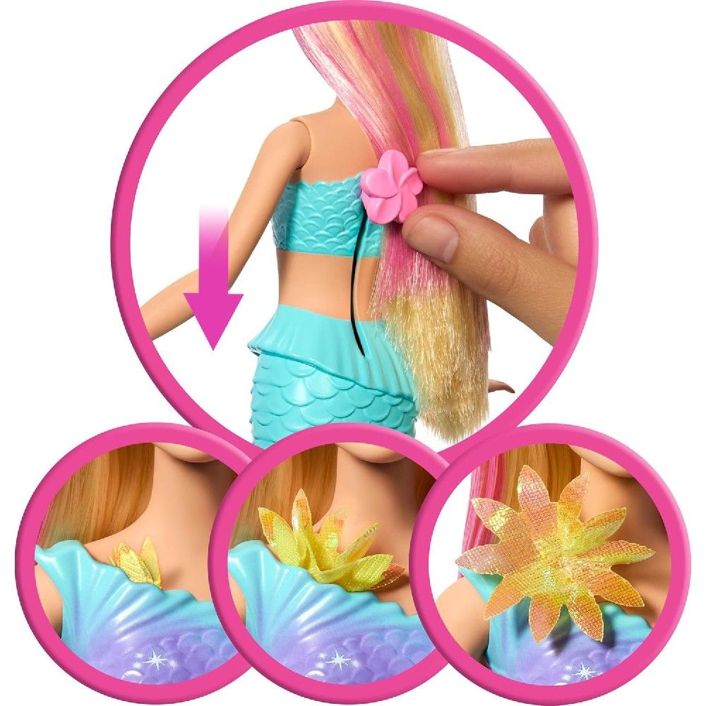 Barbie Boneca Sereia com Transformação de Flor - Mattel - Imagem 4