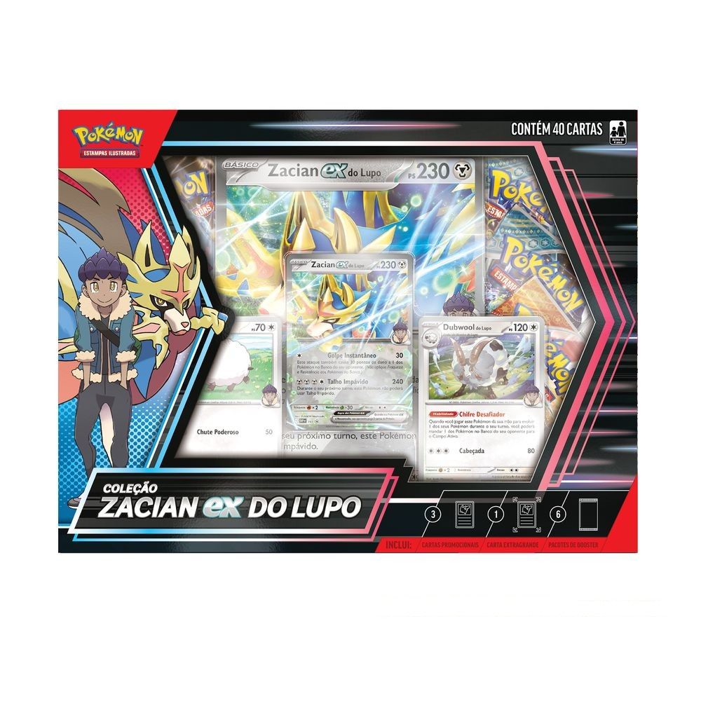 Pokémon Box Zacian Ex do Lupo - Copag - Imagem 2
