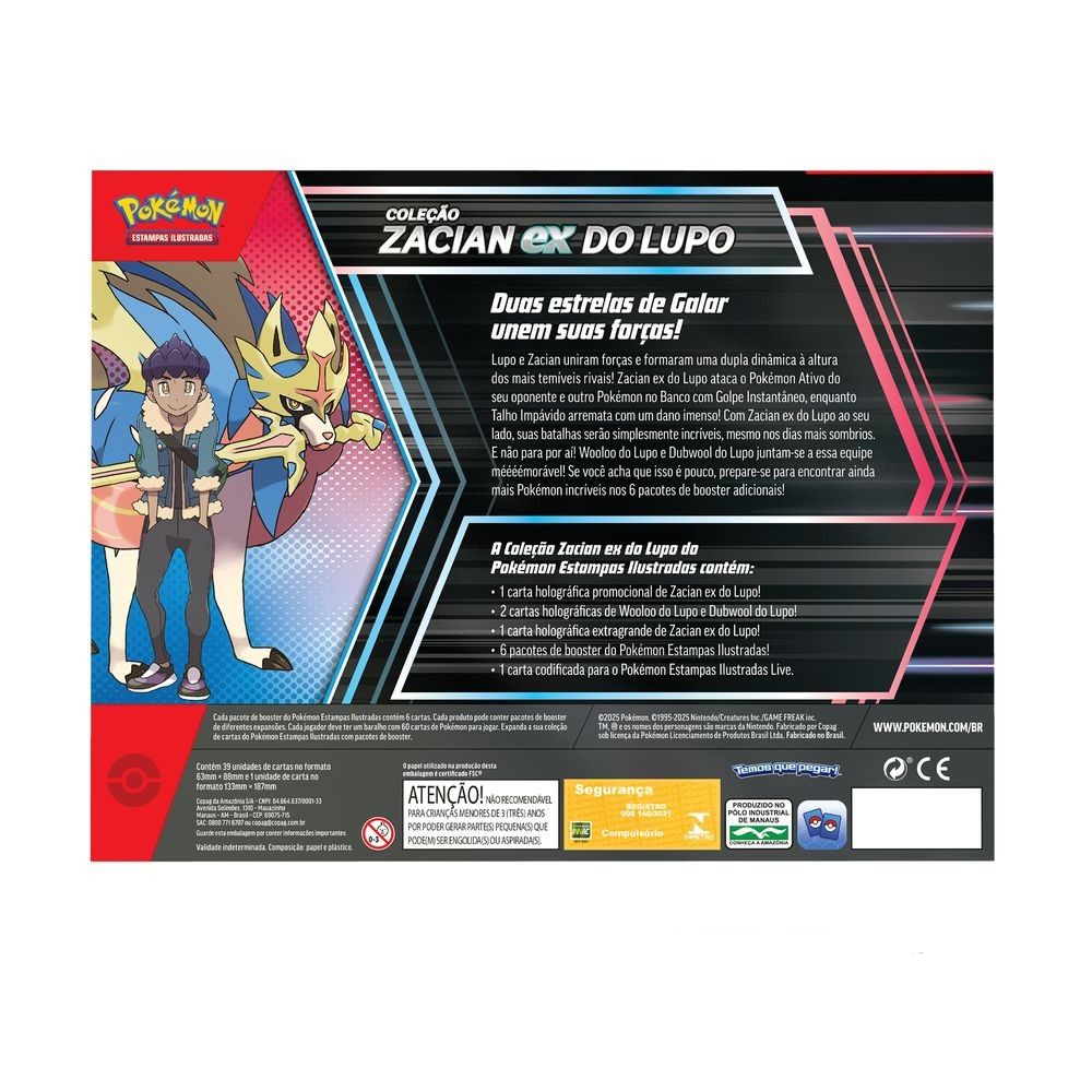 Pokémon Box Zacian Ex do Lupo - Copag - Imagem 3