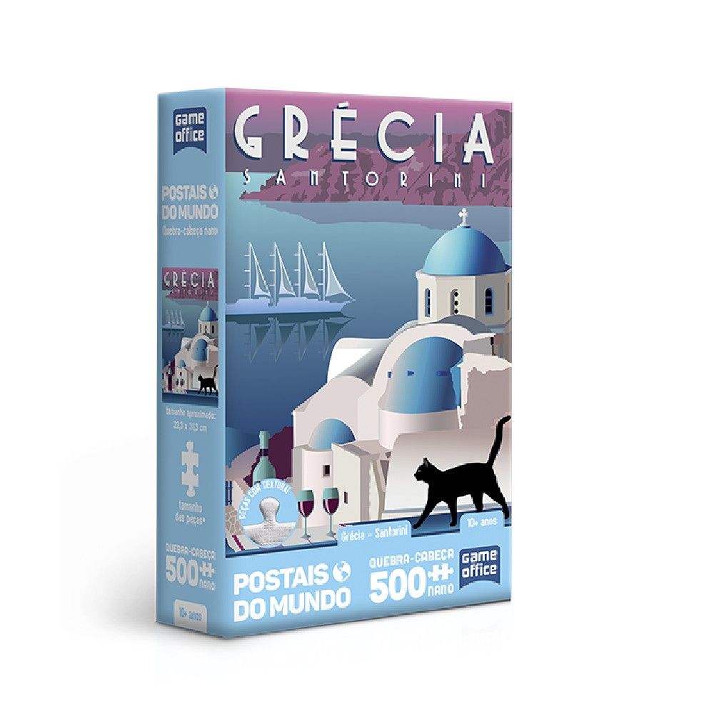 Quebra-Cabeça 500 Peças Nano Postais do Mundo Grécia - Toyster