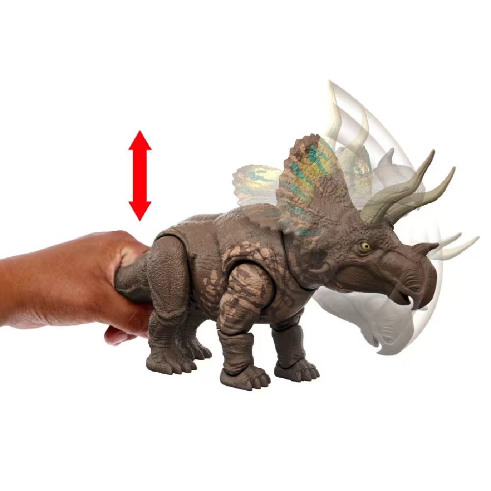 Jurassic World Rebirth Rastreador Eotriceratops - Mattel - Imagem 2