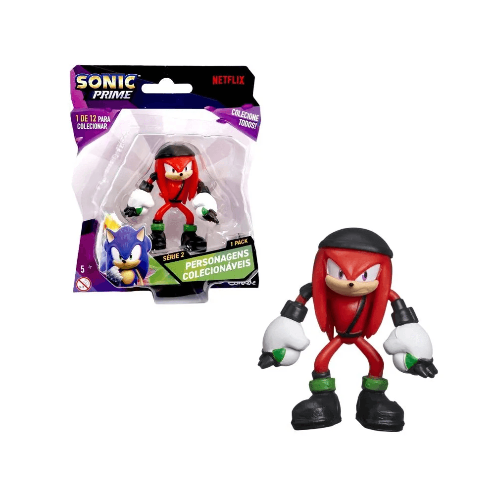 Boneco Sonic Prime Knuckles - Candide - Imagem 2