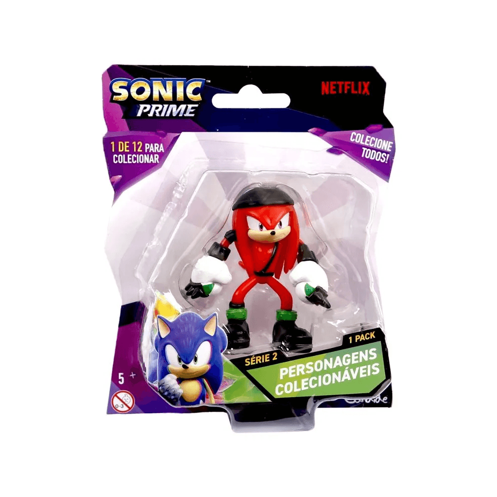 Boneco Sonic Prime Knuckles - Candide - Imagem 3