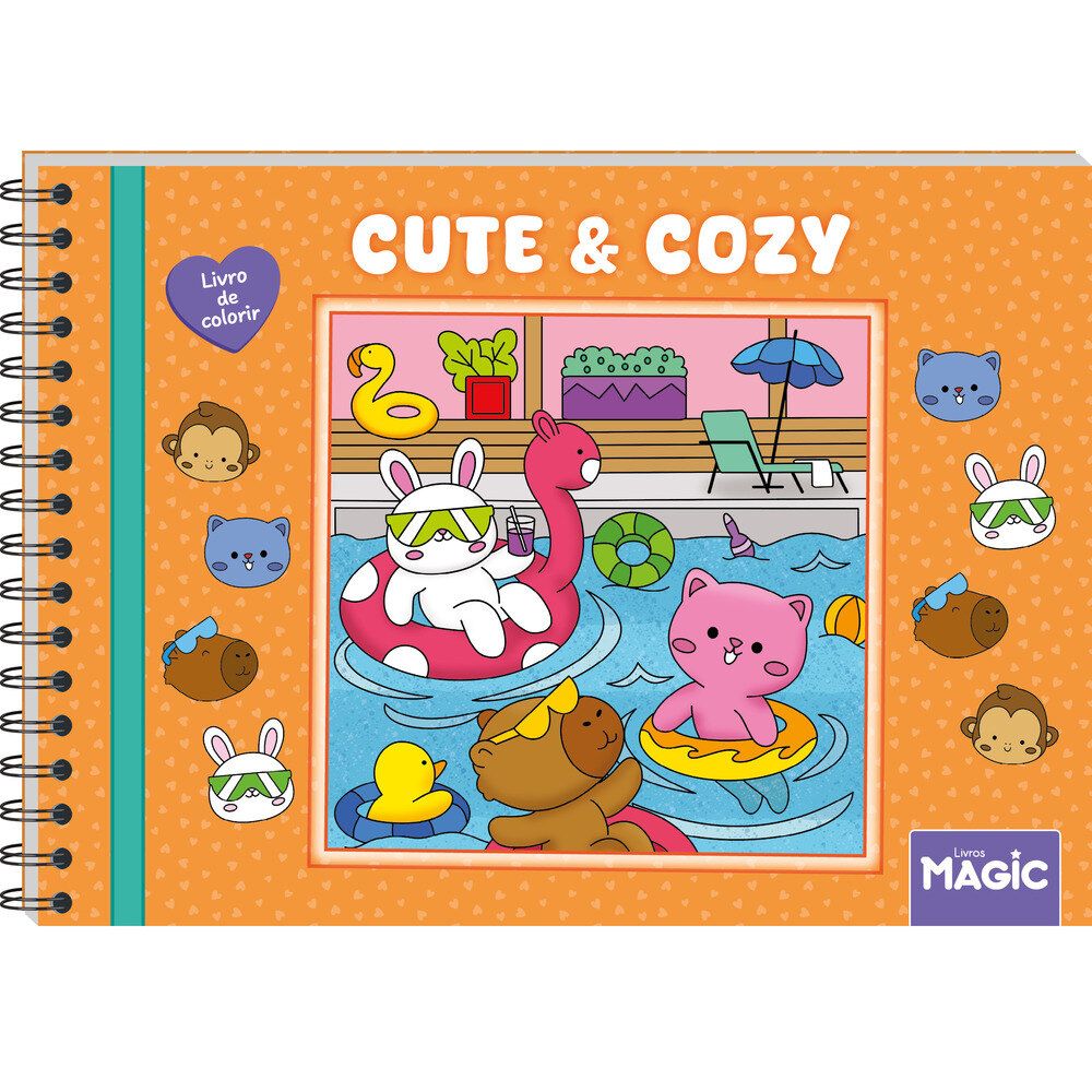 Livro de Colorir Cute and Cozy Orange - Ciranda Cultural