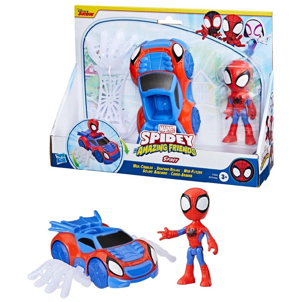 Figura Spidey e Veículo Web Crawler Amazing Friends - Hasbro